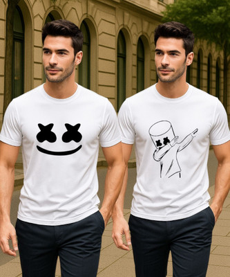 Berlin Printed Men Crew Neck White T-Shirt