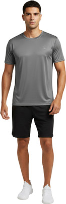 Krispar Printed Men Round Neck Grey T-Shirt