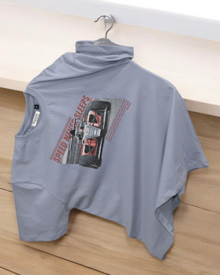Magneto Printed Men Crew Neck Grey T-Shirt