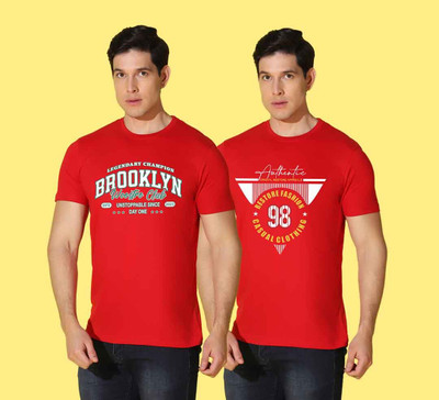 WOOSTRO Graphic Print Men Round Neck Multicolor T-Shirt