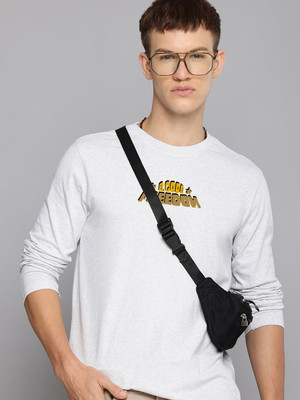 R.Code by The Roadster Life Co. Graphic Print Men Round Neck White T-Shirt