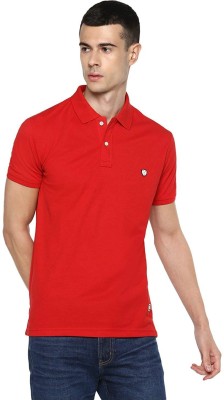 Ja Textile Solid Men Polo Neck Reversible Red T-Shirt