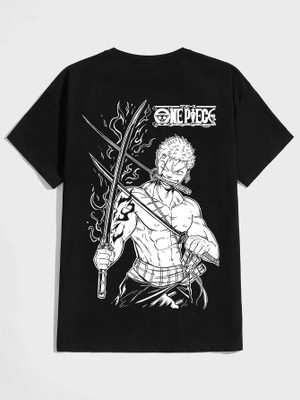 Manlino Printed Men Round Neck Black T-Shirt