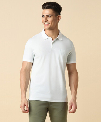 Allen Solly Solid Men Polo Neck White T-Shirt