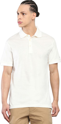 TOMMY HILFIGER Solid Men Polo Neck White T-Shirt