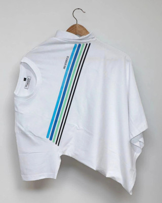 DRIPTHREAD Printed Men Round Neck White T-Shirt
