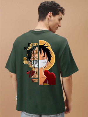 Beniot Printed Men Round Neck Green T-Shirt