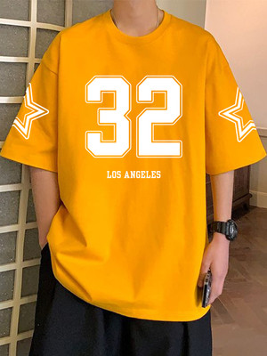 Cool Plus Printed Men Round Neck Yellow T-Shirt