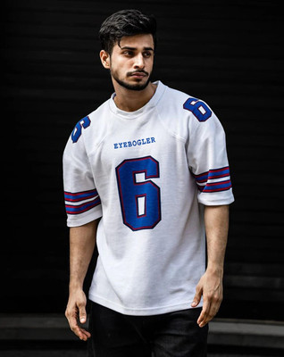 EyeBogler Printed Men Round Neck White T-Shirt