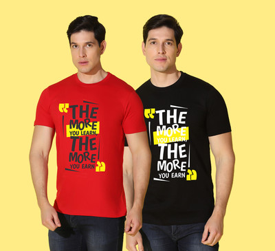 WOOSTRO Typography Men Round Neck Multicolor T-Shirt