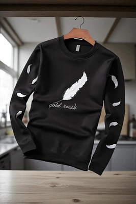 Autna Printed Men Round Neck Black T-Shirt
