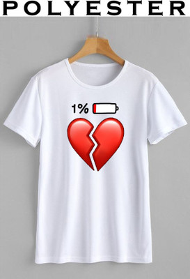 Tee Gallery Printed Men Round Neck White T-Shirt