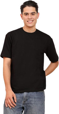 COPEHHI Typography Men Crew Neck Black T-Shirt