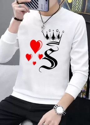 BQF Printed Men Round Neck White T-Shirt