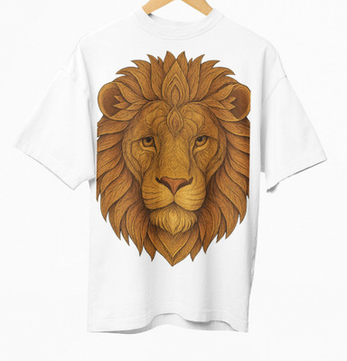 Art of Shravika Printed Men Round Neck White T-Shirt