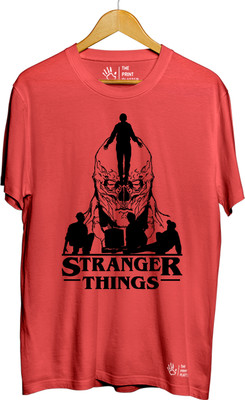 THE PRINT PLATTER Graphic Print Men Round Neck Red T-Shirt