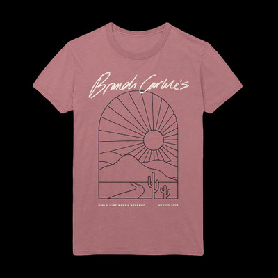 Rainbow Printed Couple Round Neck Pink T-Shirt