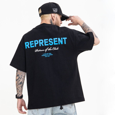 SPOWEARY Typography Men Round Neck Black T-Shirt