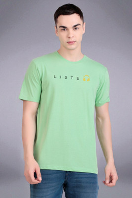 FLYIND VOGUE OUTFIT Printed Men Round Neck Green T-Shirt