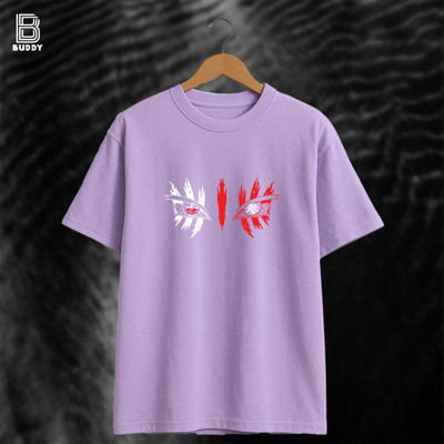 Buddy Collection Solid Men Round Neck Purple T-Shirt