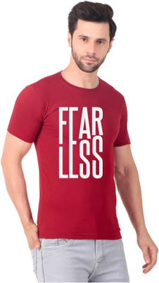 FABSTIEVE Printed Men Round Neck Red T-Shirt