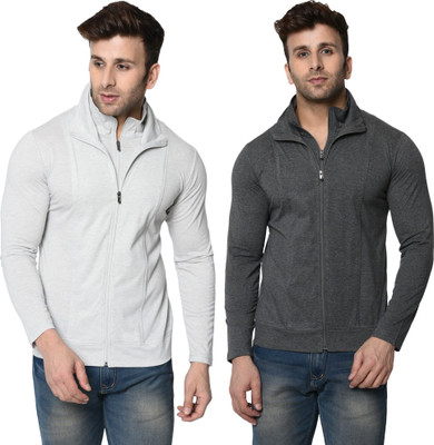JB Jagoboy Solid Men Turtle Neck Grey T-Shirt