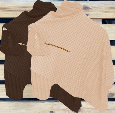 KAJARU Self Design Men Polo Neck Beige, Brown T-Shirt