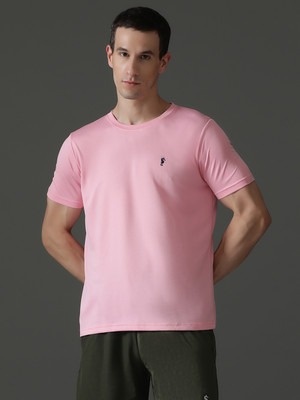 EPPE Solid Men Round Neck Pink T-Shirt