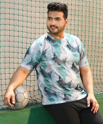 Instafab Plus Printed Men Crew Neck Multicolor T-Shirt