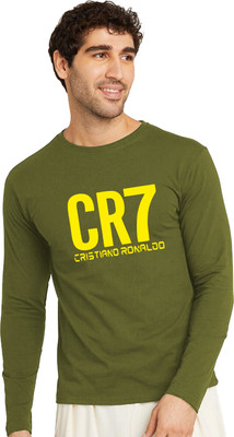 RULEDBYSUN Typography Men Round Neck Green T-Shirt