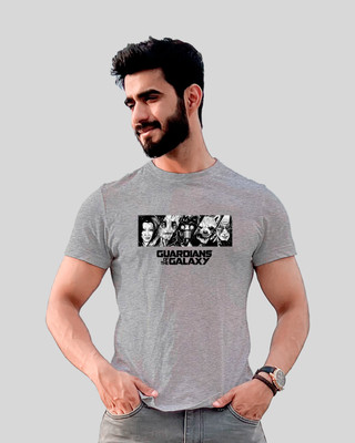 JP Creation Printed, Typography Men Round Neck Grey T-Shirt