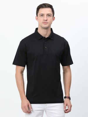 Classic Polo Solid Men Polo Neck Black T-Shirt