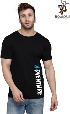 MINISTRY OF FRIENDS Printed Men Round Neck Black T-Shirt