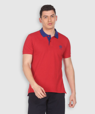 U.S. POLO ASSN. Solid Men Polo Neck Red T-Shirt
