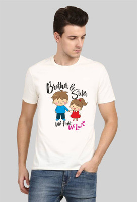GPGARMNETS Printed Men Round Neck White T-Shirt