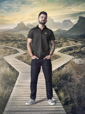 WROGN Solid Men Polo Neck Grey T-Shirt