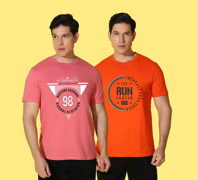 WOOSTRO Typography Men Round Neck Multicolor T-Shirt