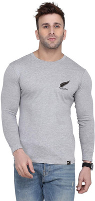 Polo Plus Solid Men Round Neck Grey T-Shirt