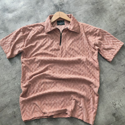 GreenFlair Solid Men Polo Neck Orange T-Shirt