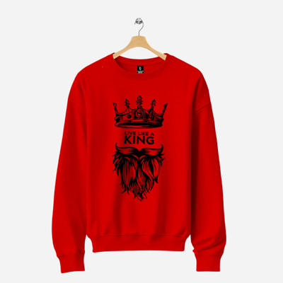 Doomee Printed Men Round Neck Red T-Shirt