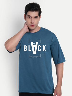 Benny Brooks Printed Men Round Neck Blue T-Shirt