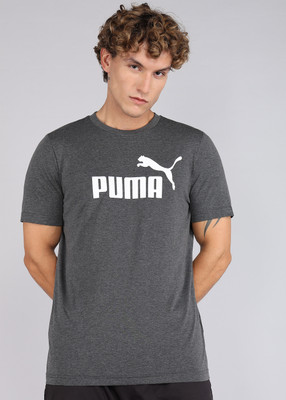 PUMA Printed Men Crew Neck Grey T-Shirt
