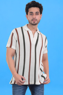 LWALS Printed Men Polo Neck Multicolor T-Shirt