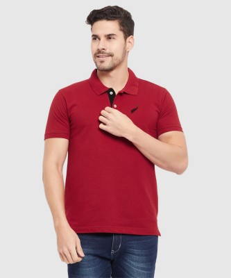 Polo Plus Solid Men Polo Neck Maroon T-Shirt