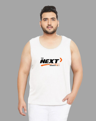 KIXO PLUS Printed Men Round Neck White T-Shirt