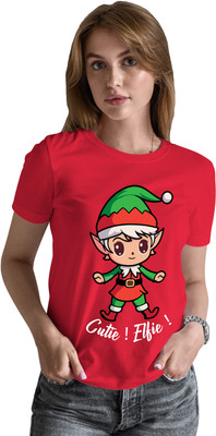 Buy That Trendz Solid Women Round Neck Red T-Shirt