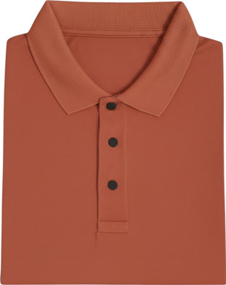 Keshar Solid Men Polo Neck Red T-Shirt