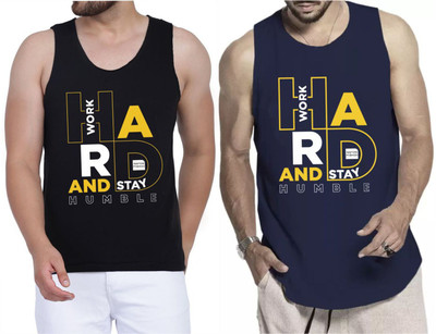 Restore Printed Men Round Neck Black, Blue, Multicolor T-Shirt