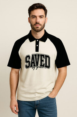 CULISH Graphic Print Men Polo Neck Beige, Green, Dark Green T-Shirt