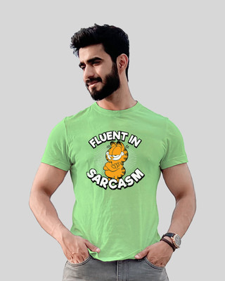 Jack Paris Printed, Typography Men Round Neck Light Green T-Shirt